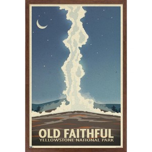 Trends International Old Red Truck - Old Faithful Framed Wall Poster Prints - 1 of 4