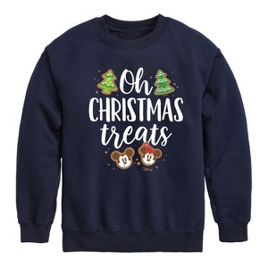 Boys' - Disney - Mickey and Minnie Oh Christmas Treats Graphic Long Sleeve Fleece Sweatshirt - 1 of 4
