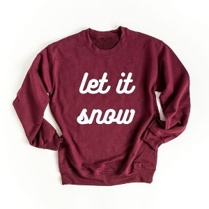 Simply Sage Market Women's Graphic Sweatshirt Let It Snow Bold Cursive - 1 of 4