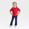 Toddler Girls' Short Sleeve Relaxed T-Shirt - Cat & Jack™ Red - 4 of 4