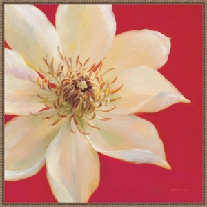 Amanti Art Contemporary Clematis by Danhui Nai Framed Canvas Wall Art - 1 of 4