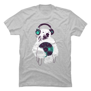 Men's Design By Humans Record Bear By radiomode T-Shirt - 1 of 4