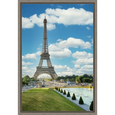 Amanti Art Eiffel Tower Paris III by Alan Blaustein Canvas Wall Art Print Framed 16 x 23-in.