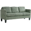 TiramisuBest L-Shaped Corduroy Sofa, Multi-Functional Modern Sofa with Padded Seats, Ideal for Living Rooms and Apartments, Olive Green - 4 of 4
