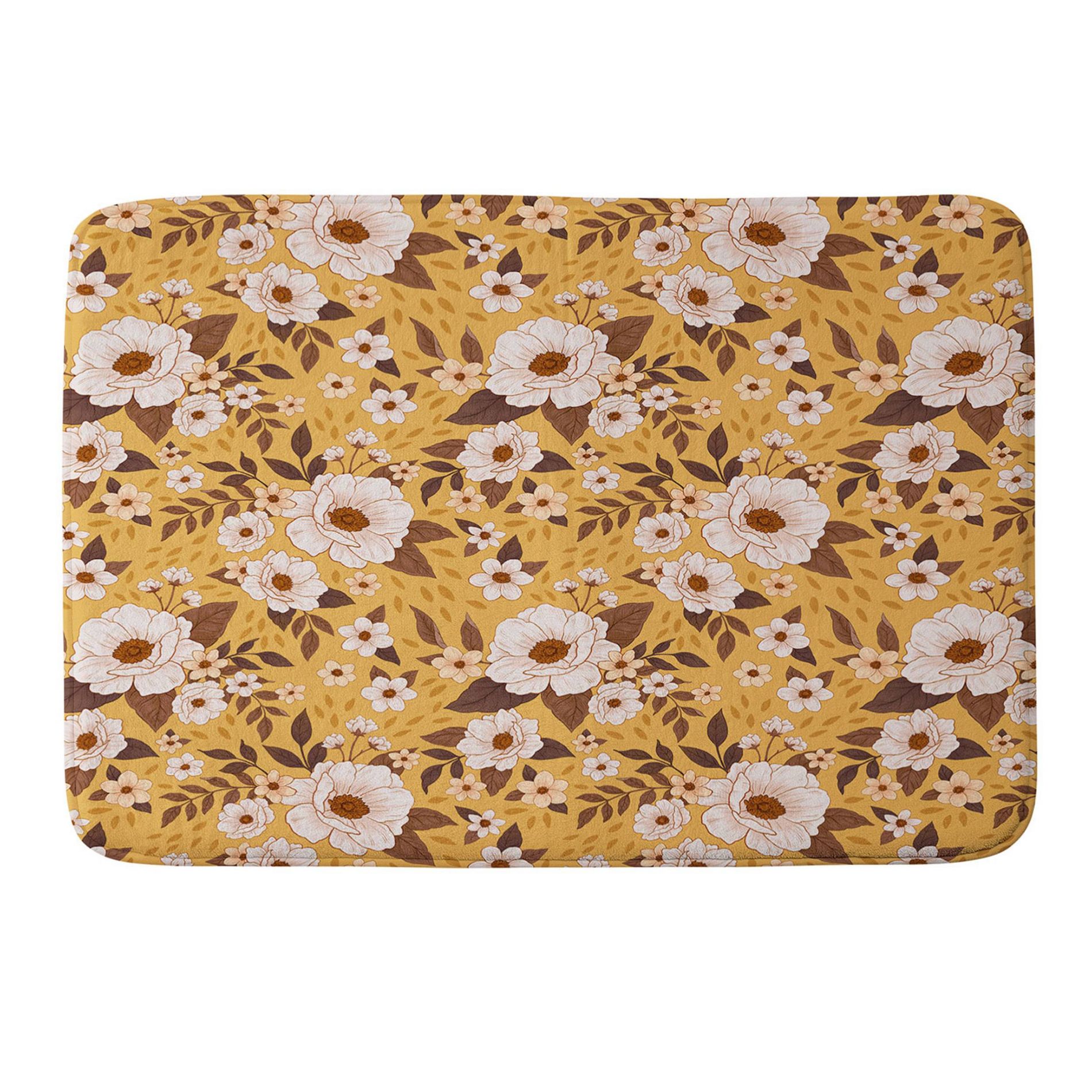 Deny Designs Avenie Delicate Fall Florals Memory Foam Bath Mat