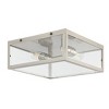 12" LED 2-Light Iron/Glass Grayson Pendant Nickel/Clear - JONATHAN Y: Modern Flush Mount ETL Listed - 3 of 4