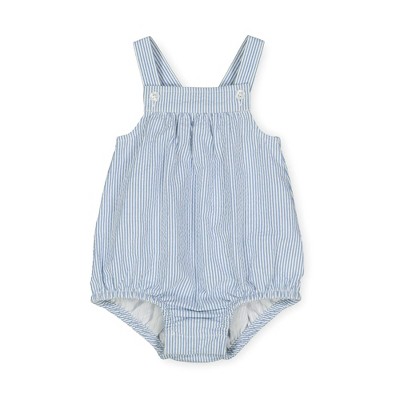 Bonpoint Baby Gray shops Striped Bubble Romper 12 Months