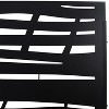 CAVINAS Patio Decorative Screen Metal Fence Privacy Screen with Line Pattern for Outside and Garden, 76" H×48" W - 3 of 4