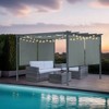 Aoodor Outdoor Retractable Pergola Canopy with Sun Shade Unique Design Canopy Patio Aluminum Shelter for Garden Porch Beach - 4 of 4