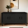60'' Storage Cabinet with 4 Door,Heavy-Duty Antique Accent Cabinet with Adjustable Shelves - Leovsnove - 2 of 4