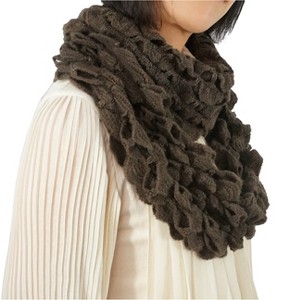 K-Cliff Ruffle Infinity Loop Women Neck Warmer Knitted Soft Stretchy Scarf Circle Knit Winter Fashion Wrap Scarves - 1 of 3