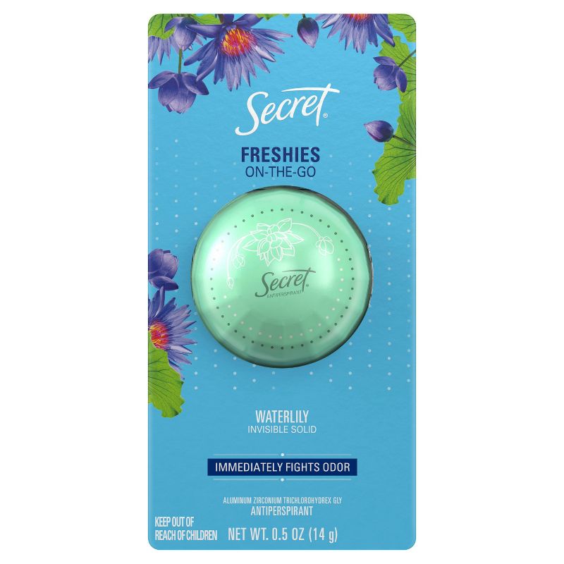 Secret Freshie Cool Waterlily Invisible Solid Deodorant - 0.5oz, 1 of 4