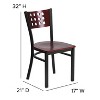 Emma and Oliver Black Decorative Cutout Back Metal Restaurant Dining Chair - 4 of 4