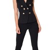 Slickblue Women’s Fashion Jacket Top & Skinny Pants Set – Stylish Button Accents & Tie Belt, Red/Black/Maroon, Size S-L - 3 of 4