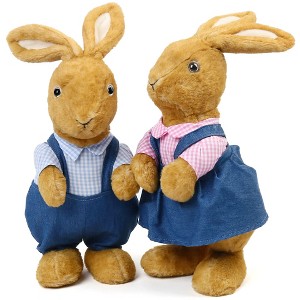 LotFancy Rabbit Plush Toys, 12 in Brown Bunny Stuffed Animal for Kids, Girls, Boys - 1 of 4