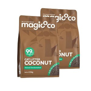 Magicoco Odor Defense Coconut Clumping Cat Litter, 5-lb bag, 2 bags - 1 of 4