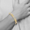 Black Bow Jewelry Men's 9.25mm 14k Two Tone Gold Polished & Satin Link Bracelet, 8.5 In - 4 of 4
