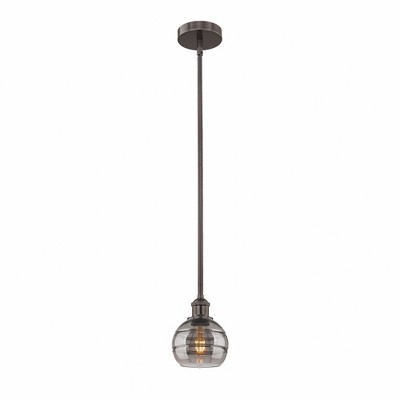 Rochester - 1 Light Stem Hung Mini Pendant In Industrial Style-7.38 Inches Tall and 5.88 Inches Wide