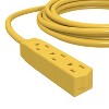 Stanley Tools CordMax Shop 3-Outlet Heavy-Duty Grounded Indoor Extension Cord, 12-Ft., Yellow, 319121 - 2 of 4