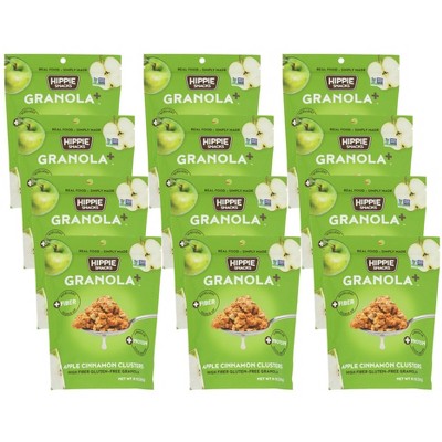 Hippie Snacks Apple Cinnamon Clusters Granola  - Case of 12/8 oz