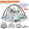 Babyluv "4-in-1 Baby Gym Play Mat, Ball Pit, Lounger & Activity Center with Pillow, 18 Balls & 9 Toys" Grey - 4 of 4