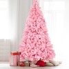 Syemin Artificial Trees FCH 7ft 1400 Branch PVC Branch Iron Bracket Christmas Tree Pink Artificial Hinged Christmas Tree, Green, 40"*40"*84" - 2 of 4