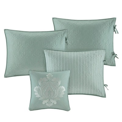 Seafoam Blue Floral Reversible Daybed Cover Set