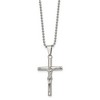 Chisel Stainless Steel Polished Crucifix Pendant on a 22" Ball Chain Necklace - 4 of 4