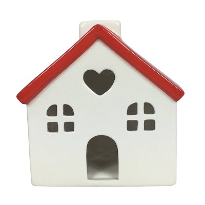 Ceramic Valentine's Day House Red/White - Spritz™