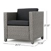 Sapphtopaz Patio Furniture Set Rattan Sectional Outdoor Chairs Porch Furniture with Rectangle Coffee Table Outdoor Sofa for Patio, Garden - 3 of 4
