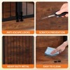 37.2¡° Dog Crate Furniture with 360¡ã Rotating Feeder Heavy Wooden Duty Dog Kennel Furniture Indoor with 2 Doors - 4 of 4