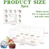 3 Pcs Bento Clear Boxes for 1 Mini Cake and 8 Cupcakes, Rectangle Cupcake Holder for Treats Dessert - 2 of 4