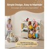 Kids Bookshelf and Toy Storage Organizer with 2-Tier Shelf & Fabric Chest, White - 4 of 4