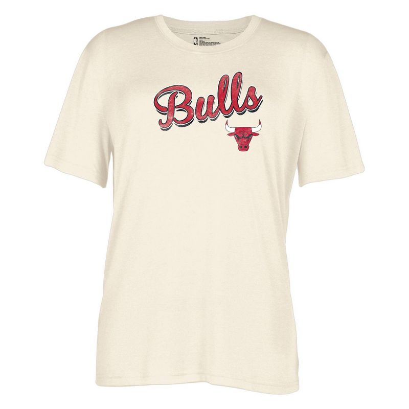 NBA Chicago Bulls Women&#39;s Off White Fashion T-Shirt, 1 of 5