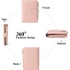 BEAFUP Small Leather Wallet for Women - with RFID Blocking  and Zipper Closure, 14 Card Slots & Coin Pocket for Everyday Carry, Travel - 2 of 4