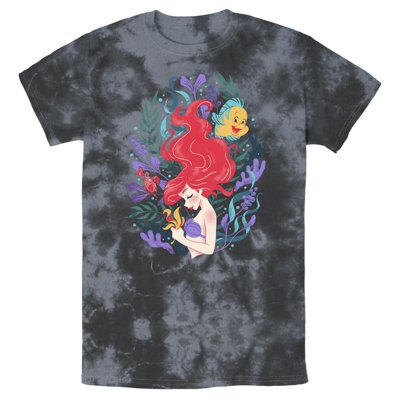 Men's The Little Mermaid Artistic Underwater Ariel T-Shirt, 1 of 4