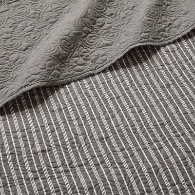 Dark Grey 6-Piece Reversible Twin Daybed Cover Set
