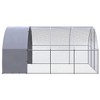 vidaXL Outdoor Chicken Coop - Spacious 9.8'x13.1'x6.6' Enclosure - Galvanized Steel & Polyethylene Roof - Silver and Silver Gray - 3 of 4