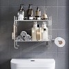 2-Tier Over The Toilet Storage Shelf, Bathroom Organizer Rack & Toilet Tank Cabinet- Space-Saving Furniture for Small Bathrooms - 2 of 3