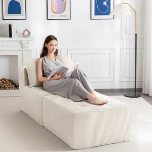 MAXYOYO Modular Sectional Sofa Couch, Sleeper Chair Modern Boneless Couch for Living Room, No Assembly Required - 1 of 4