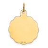 Black Bow Jewelry 14k Yellow Gold Etched Happy Birthday Charm or Pendant, 20mm - 3 of 4