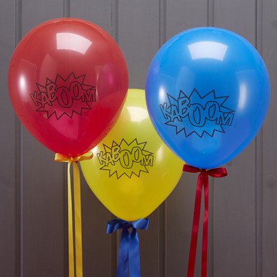10ct Comic Superhero Balloons