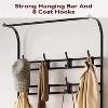 Hall Tree Shoe Bench, 4-in-1 Industrial Entryway Storage Bench with 8 Sturdy Hooks, Freestanding Coat Rack for Small Spaces, Apartments - 4 of 4