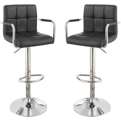 NicBex Set of 2 Bar Stools for Kitchen Island,Faux Leather Adjustable Counter Bar Stools,Bar Chairs for Dining Rooms,Kitchens Islands
