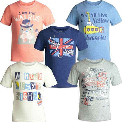 Lyrics By Lennon And Mccartney 5 Pack Pullover T-shirts Little Kid