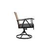 Nicbex 5/7 PCS Patio Dining Set,1 Square Table&4/6 Swivel Chair,Rustic Conversation Set for Backyard,Garden&Poolside,Steel Tabletop - 3 of 4
