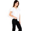 Anna-Kaci Women's Flutter Sleeve Top with Keyhole Neckline and Lightweight Textured Fabric - 3 of 4