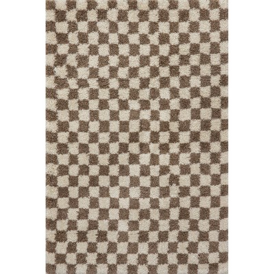 Nuloom Adelaide Mid-Century Checkered Shag Indoor Area Rug