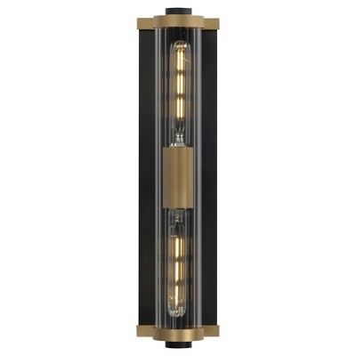 Maxim Lighting Opulent 2 - Light Wall Light in  Black/Antique Brass