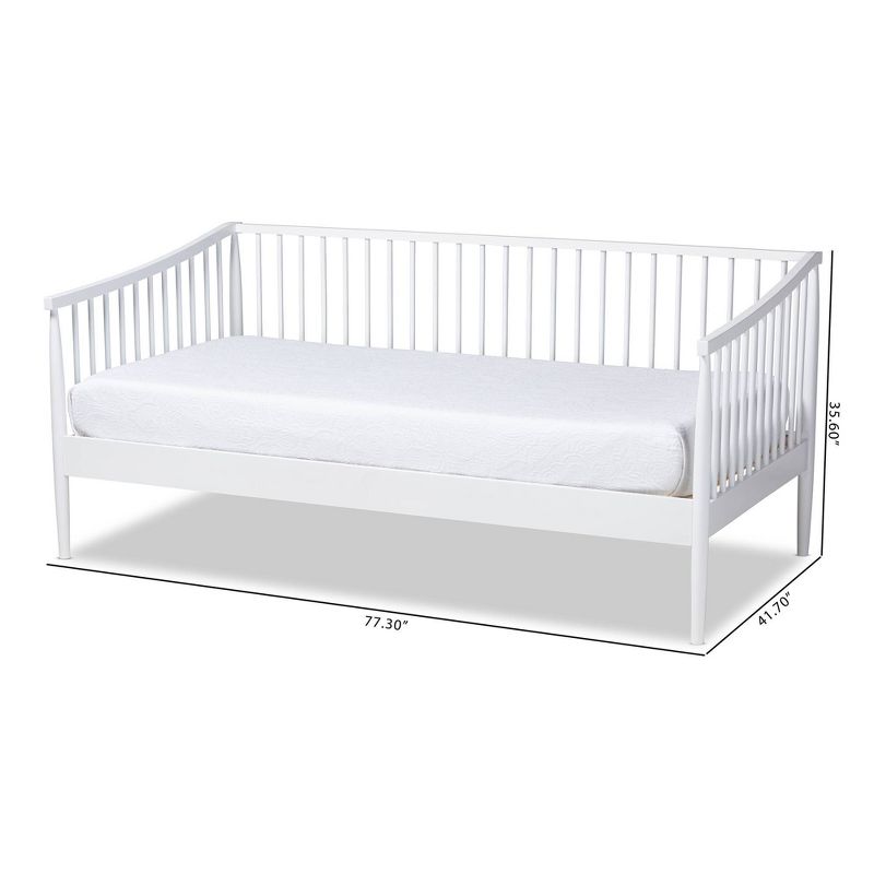 Twin Renata Wood Spindle Daybed White - Baxton Studio, 3 of 10